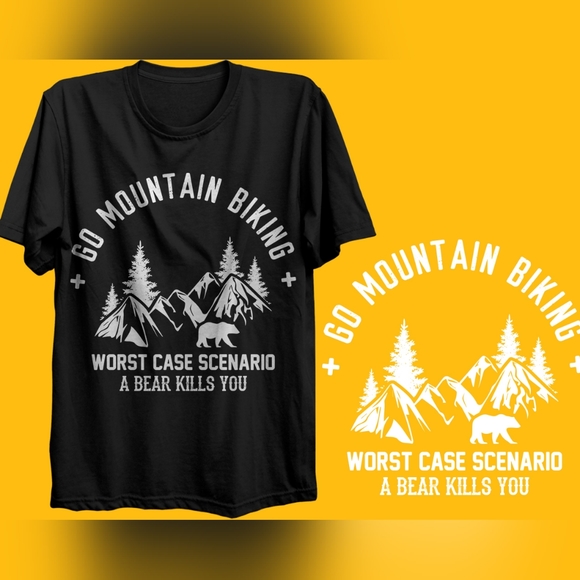 Bicycle Short Sleeve T-shirt Apparel Unisex Size Bike Enthusiast Theme - Picture 1 of 1